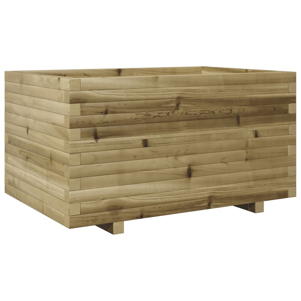 Jardinière bac lit surélevé plantes fleurs terrasse jardin 90 x 60 x 49,5 cm bois de pin imprégné marron