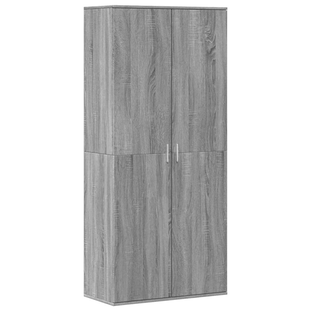Armoire à chaussures sonoma gris 80x39x178 cm bois d'ingénierie