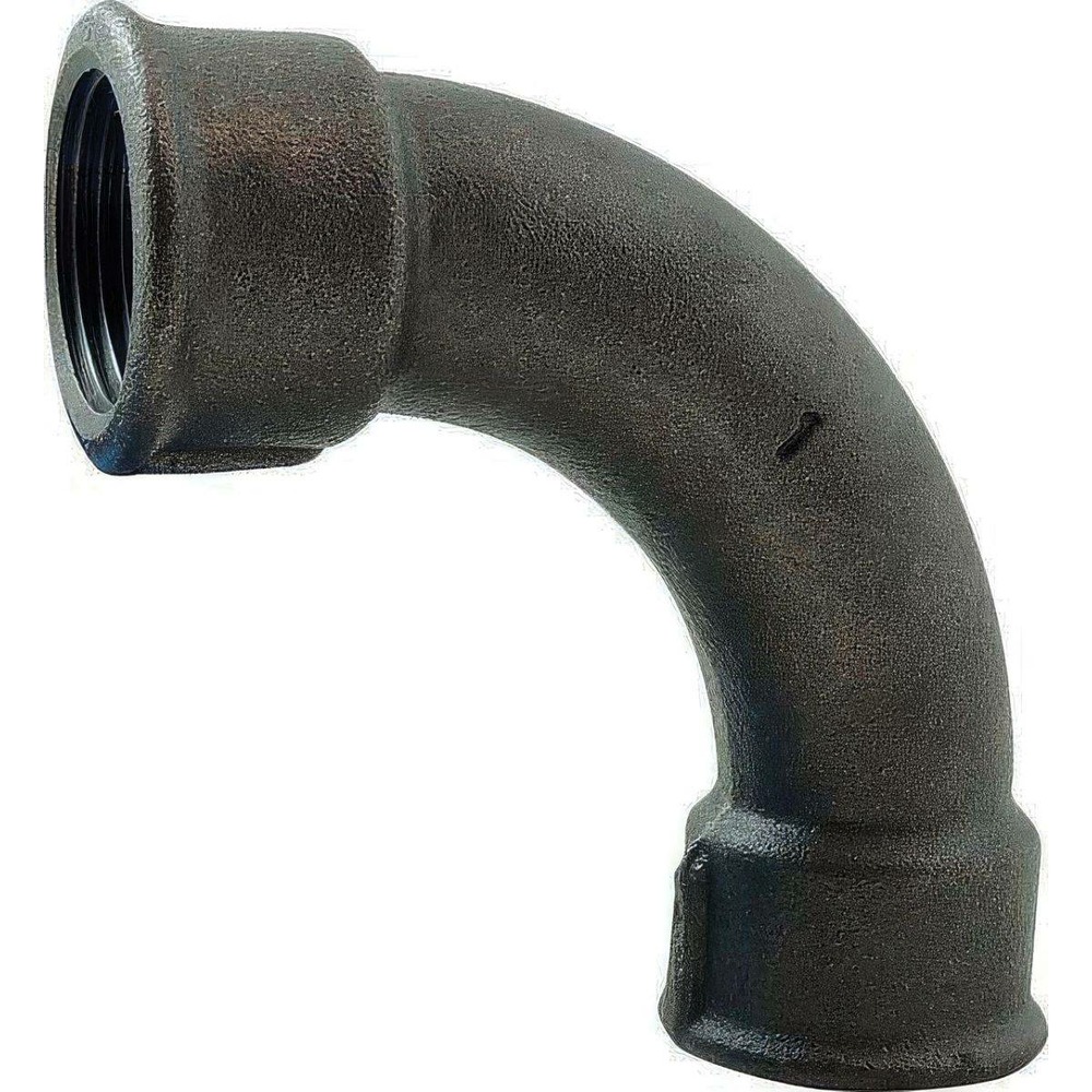 Coude à grand rayon fonte maléable coeur noir 90° femelle/femelle - 3/4''