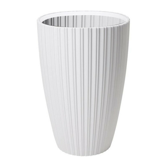 Pot de fleurs - garden id - fancy - 40 x 58 cm - pour jardin, balcons ou intérieurs - blanc