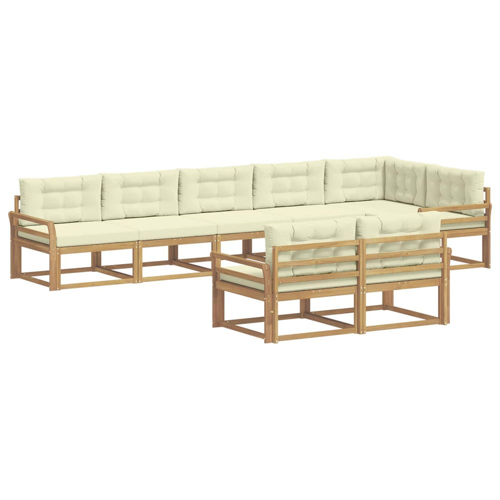 Ensemble de canapés d'extérieur 6 pc blanc et crème polyester