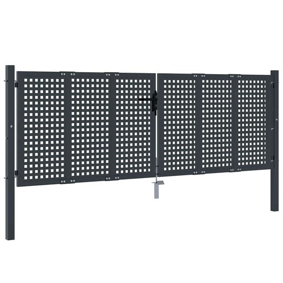 Portail de jardin anthracite 300x100 cm acier