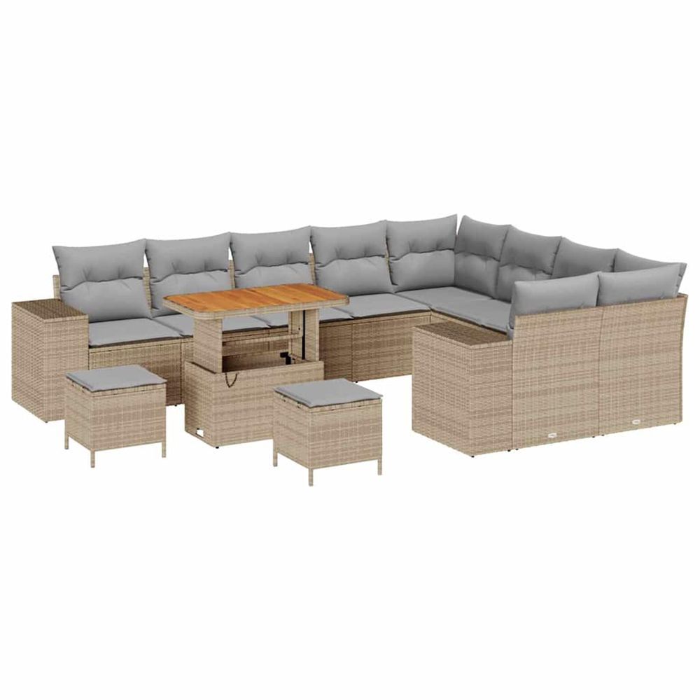 Ensemble de canapé de jardin 12 pc 9-nombre de places