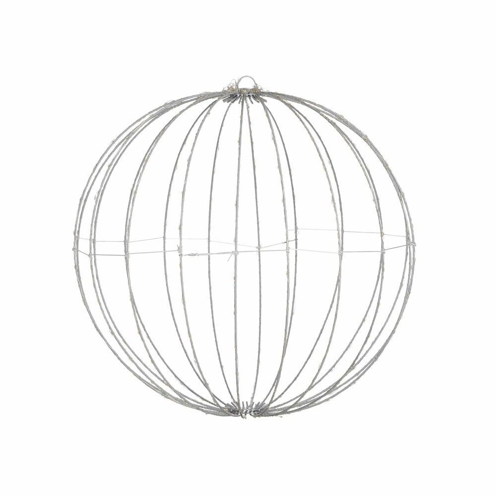Luca lighting boule de noël lumineuse de 320 led blanc chaud - ip44 - ø50 cm - noir