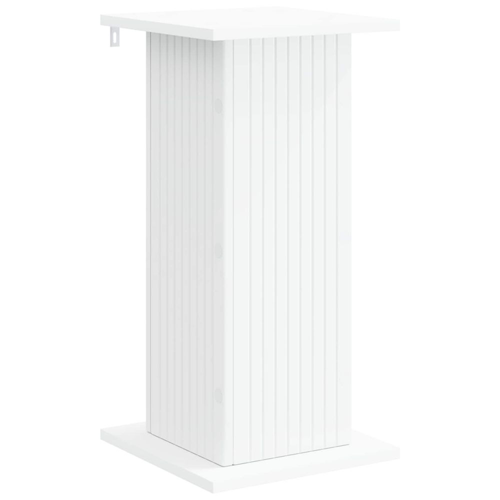 Support de plante blanc 30,5 x 30 x 60,5 cm bois d'ingénierie