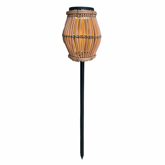 Balise solaire à planter silvina beige plastique h70cm