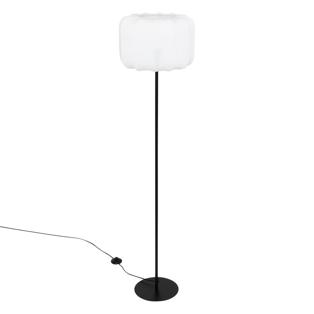 Lampadaire tobie coton noir & blanc h150cm