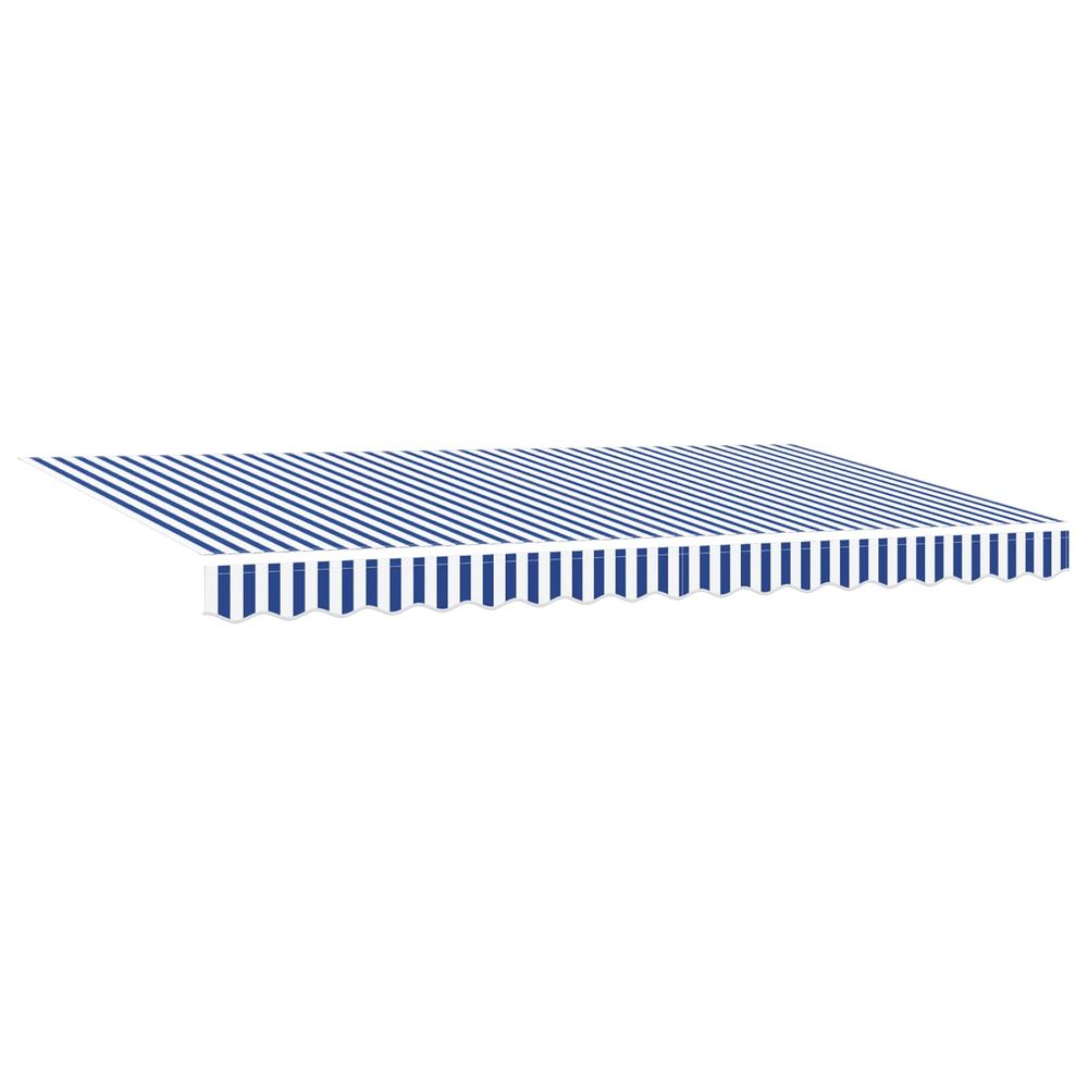 Auvent rétractable bleu 350 x 200 cm tissu