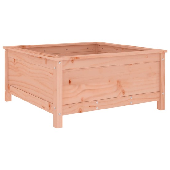 Jardinière bac lit surélevé plantes fleurs terrasse jardin 82,5 x 82,5 x 39 cm bois massif douglas marron