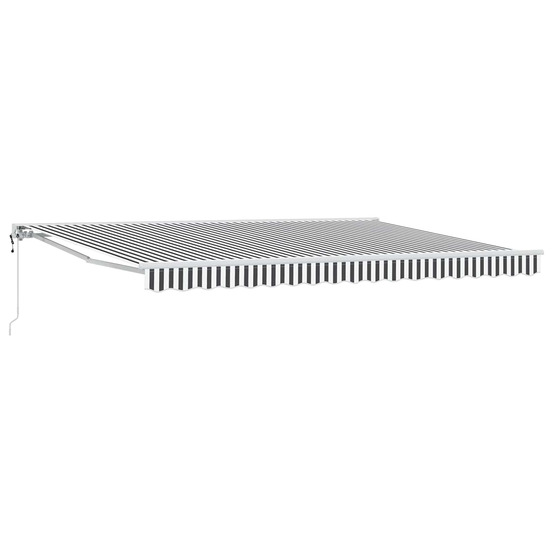Auvent rétractable électrique anthracite et blanc 4 × 3,5 m