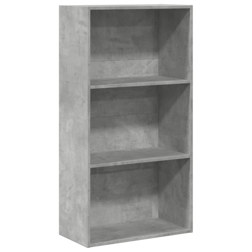 Bibliothèque gris béton 60x30x114 cm bois d'ingénierie