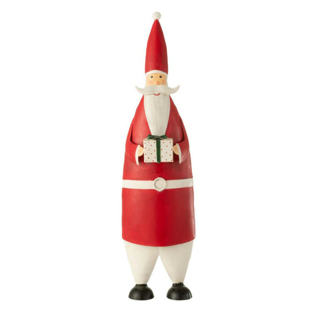 Statue déco père noël cadeau 61cm rouge