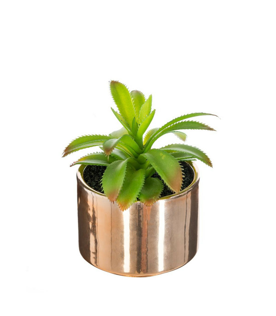 Plante verte artificielle pot en céramique h 15 cm
