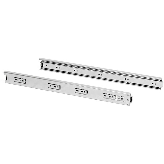 Paire de coulisses à billes pour tiroirs à sortie totale 45 mm longueur 60 cm