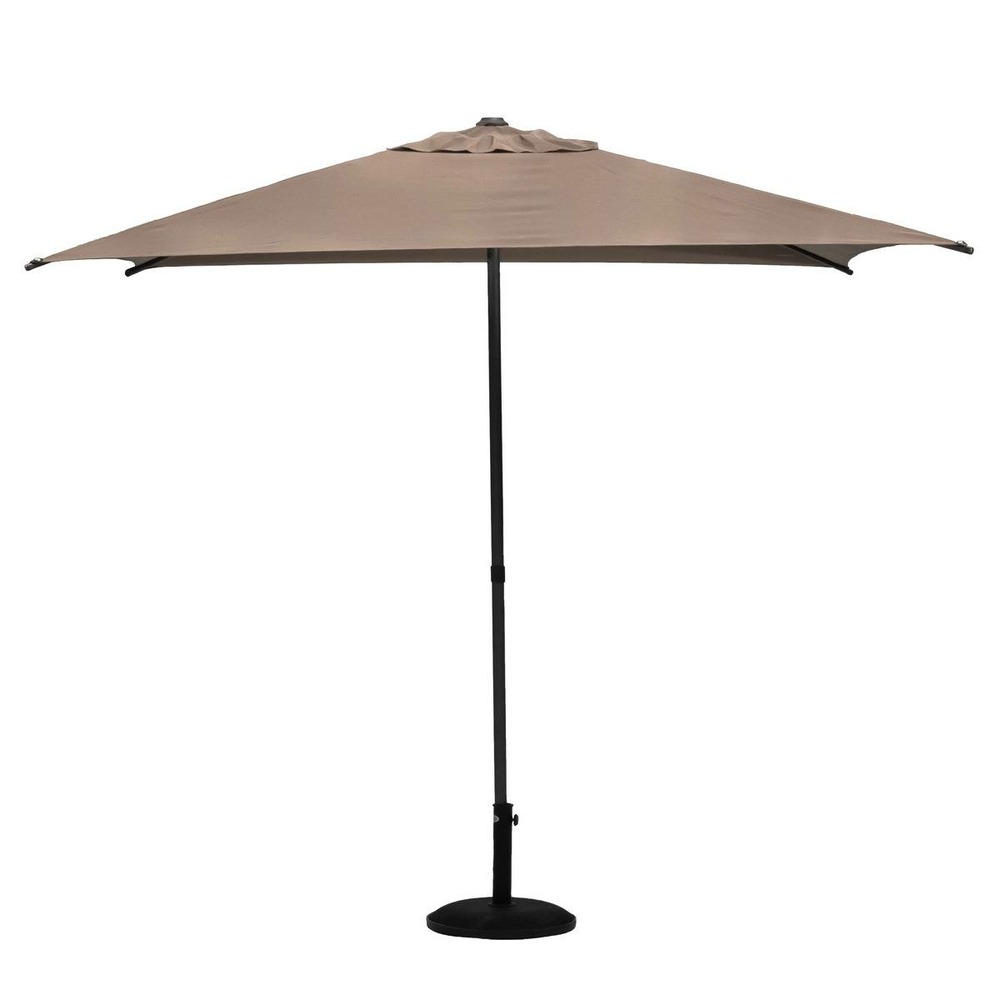 Parasol droit carré soya taupe