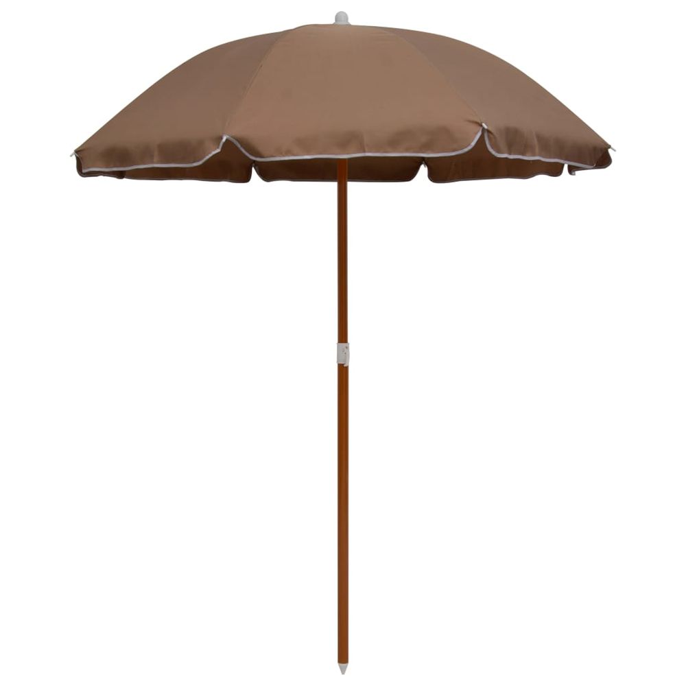 Parasol avec mÃ¢t en acier 180 cm Taupe