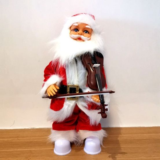 Automate de noël - père noël jouant du violon