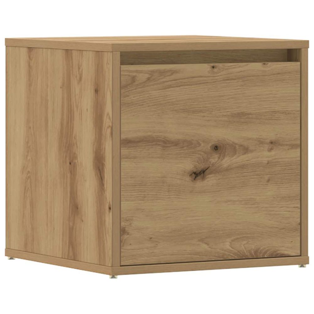 Tiroir boîte chêne artisanal 40,5x40x40 cm bois d'ingénierie