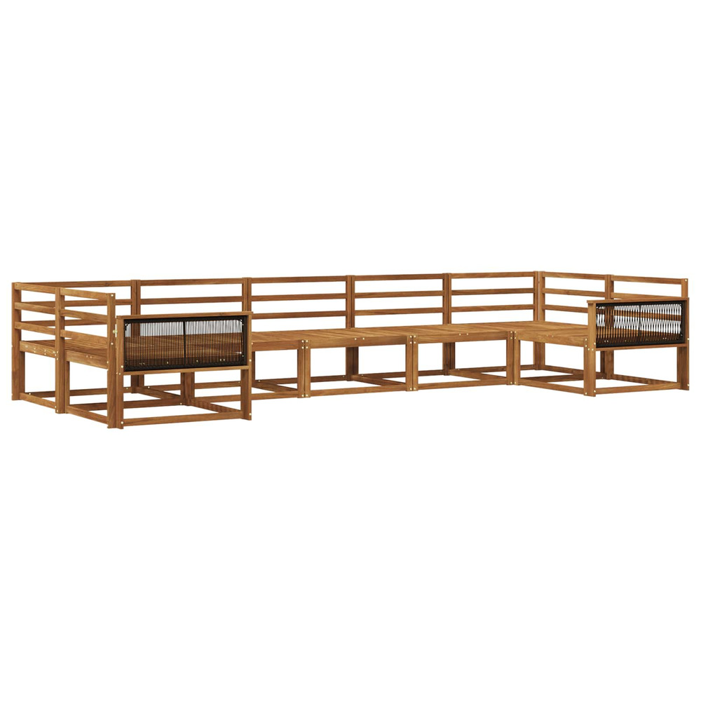 Ensemble de canapés d'extérieur 7 pcs naturel