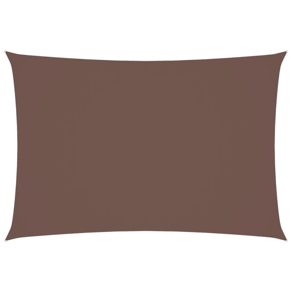 Voile de parasol tissu oxford rectangulaire 2,5x4,5 m marron