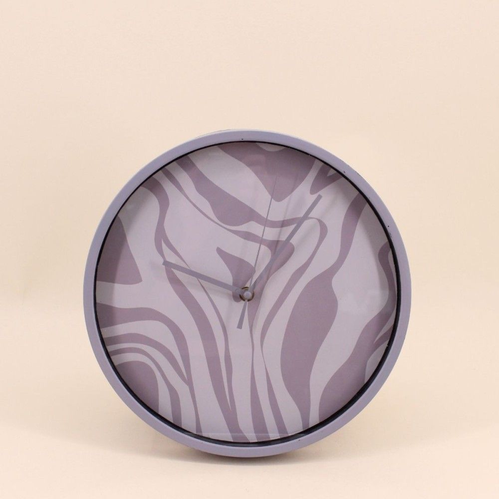 Horloge ronde zébrée marron et beige 30cm