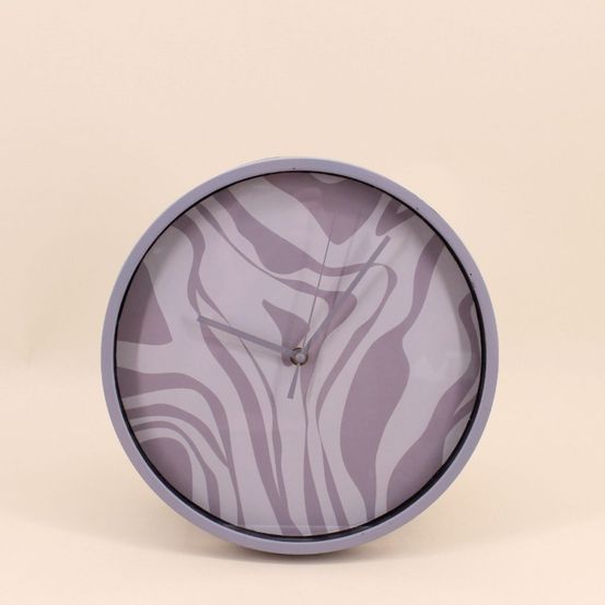 Horloge ronde zébrée marron et beige 30cm