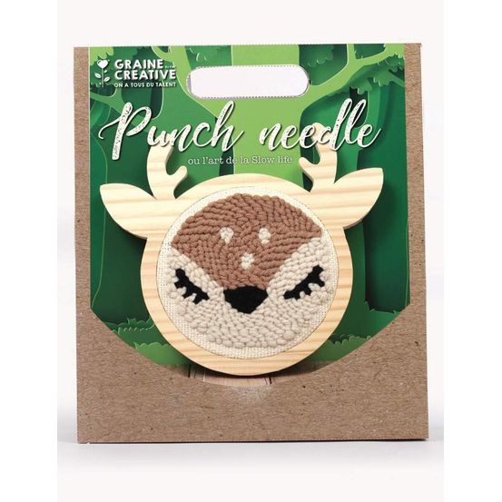 Kit creatif punch needle biche 150mm