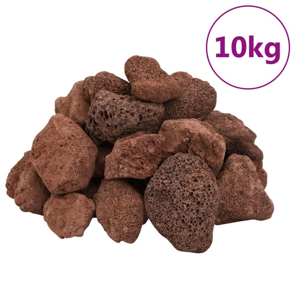 Roches volcaniques 10 kg rouge 5-8 cm