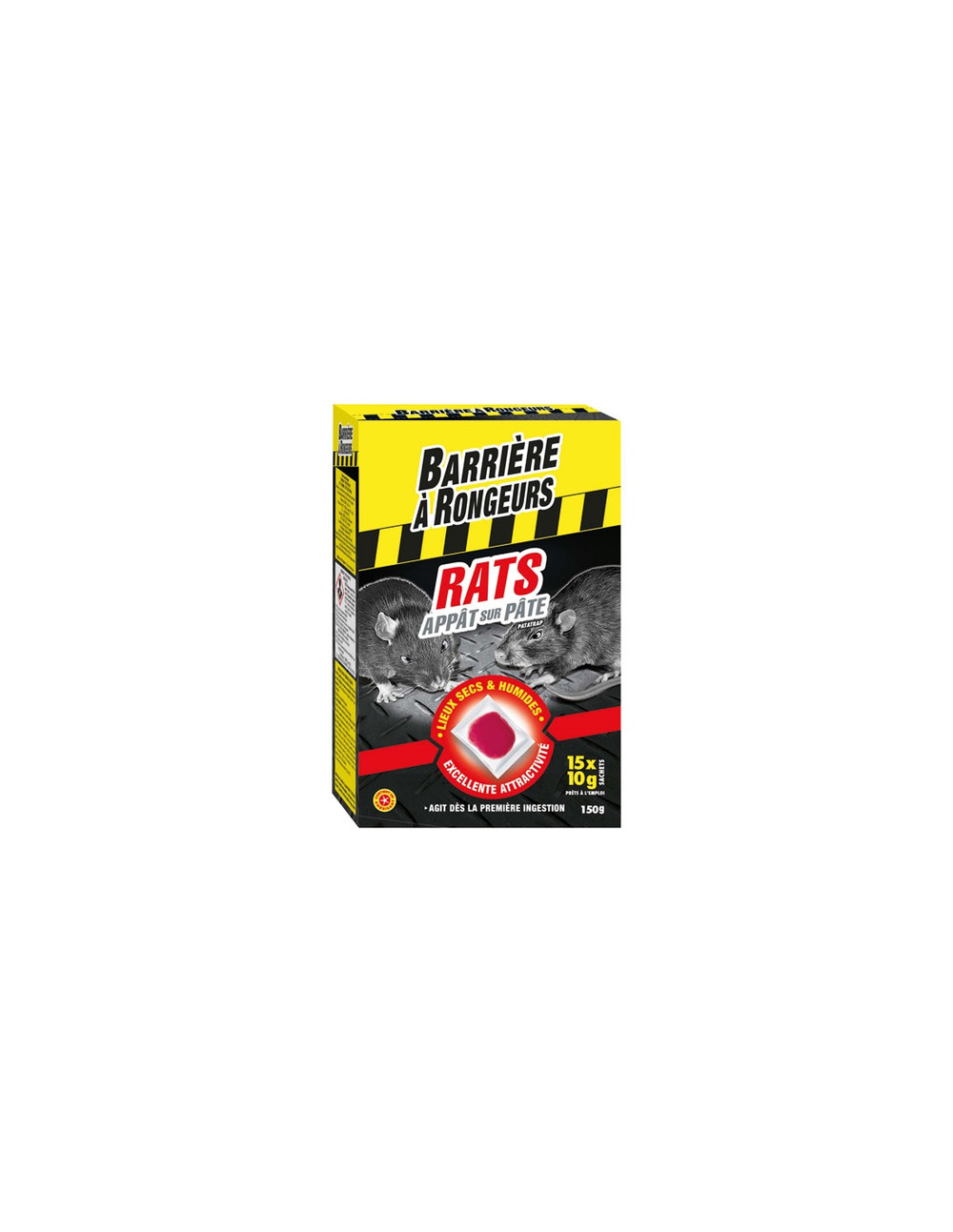 Rats appât sur pâte 150g /nc - barriere a rongeurs
