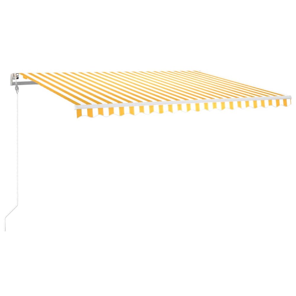 Auvent automatique capteur de vent/led 400x300cm jaune et blanc