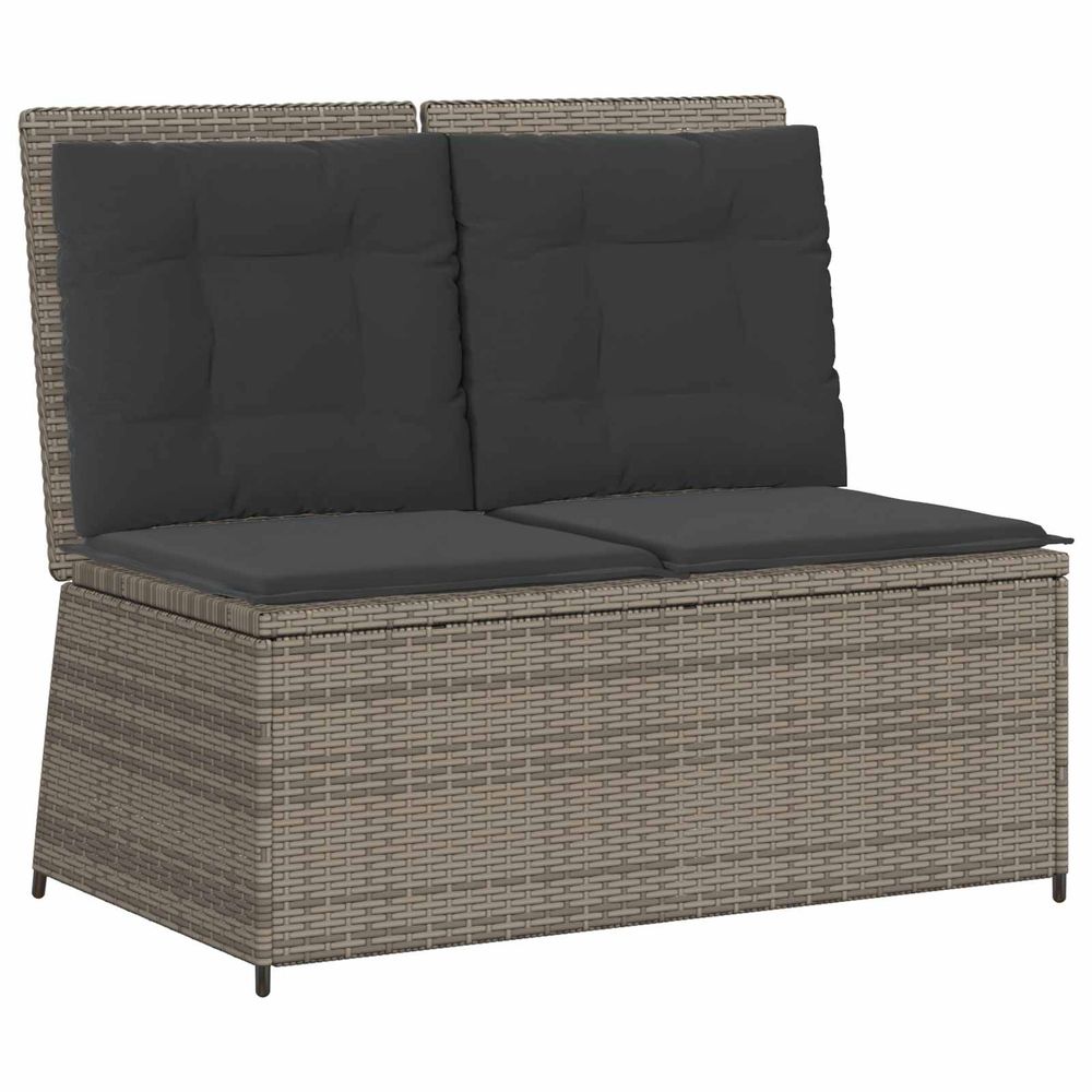 Banc de jardin gris polyrotin