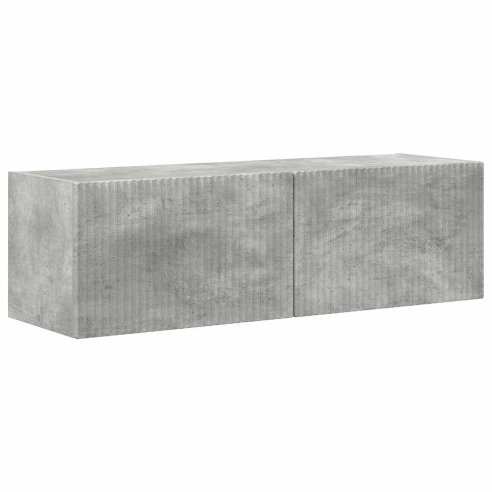 Meuble tv mural 98 x 31 x 29,5 cm gris béton bois d'ingénierie