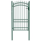 Portail de clôture avec pointes acier 100x175 cm vert