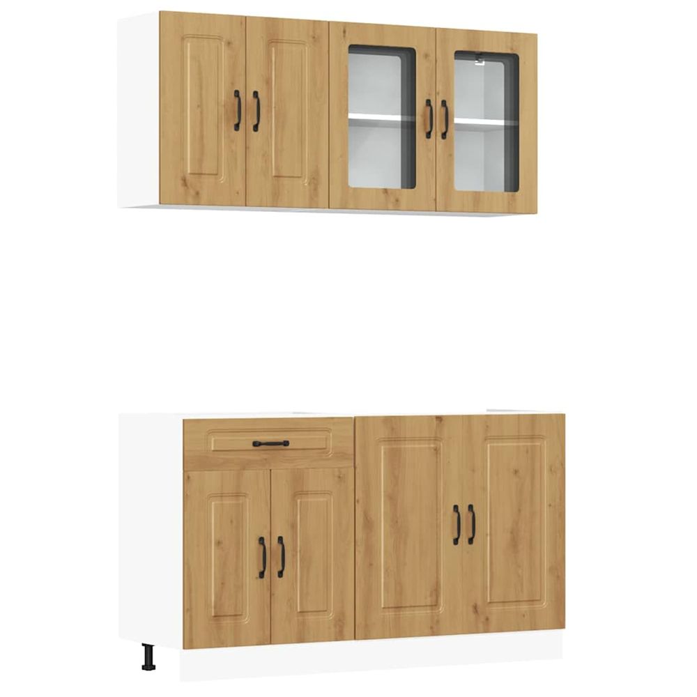 Ensemble d'armoires de cuisine 4 pcs kalmar bois d'ingénierie