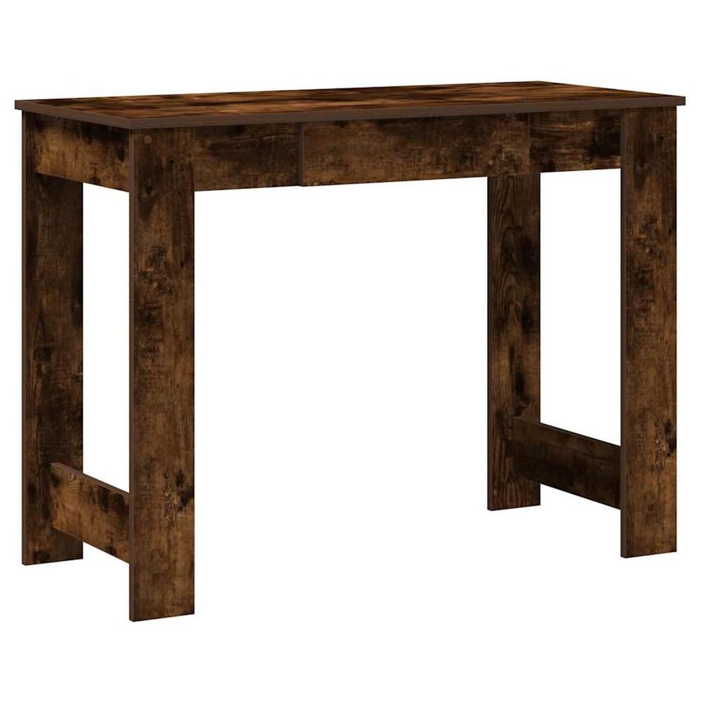 Bureau chêne fumé 100x45x75 cm bois d'ingénierie