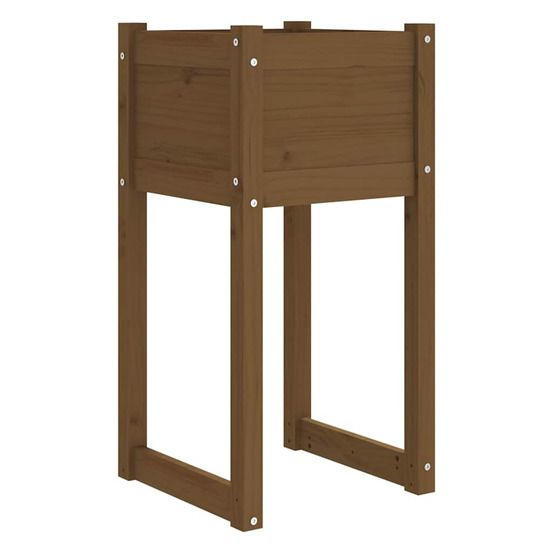 Jardinière d'extérieur marron miel 40x40x81 cm bois massif de pin