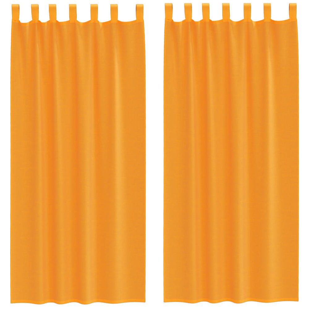 Rideaux en voile avec boucles 2 pcs orange 140x245 cm