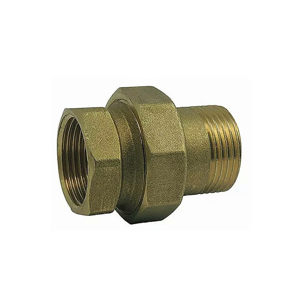 Raccord union laiton droit pour radiateur m/f - 1''