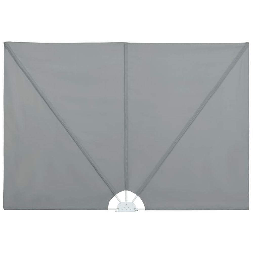Auvent latéral pliable de terrasse gris 300 x 200 cm