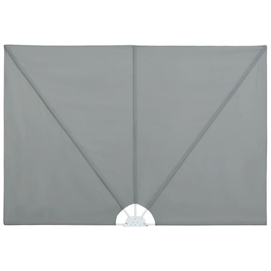 Auvent latéral pliable de terrasse gris 300 x 200 cm