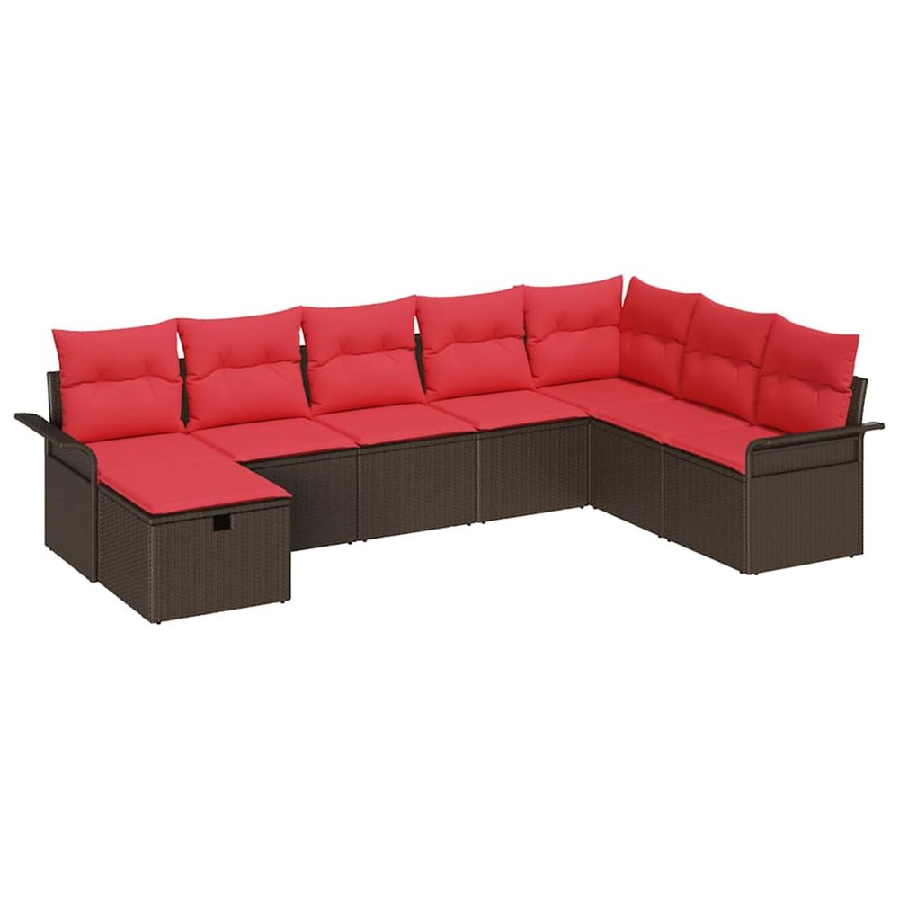 Ensemble de canapé de jardin 8 pc poly rotin