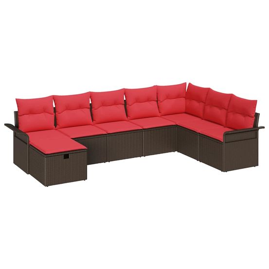 Ensemble de canapé de jardin 8 pc poly rotin