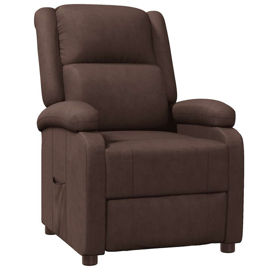 Fauteuil inclinable marron similicuir