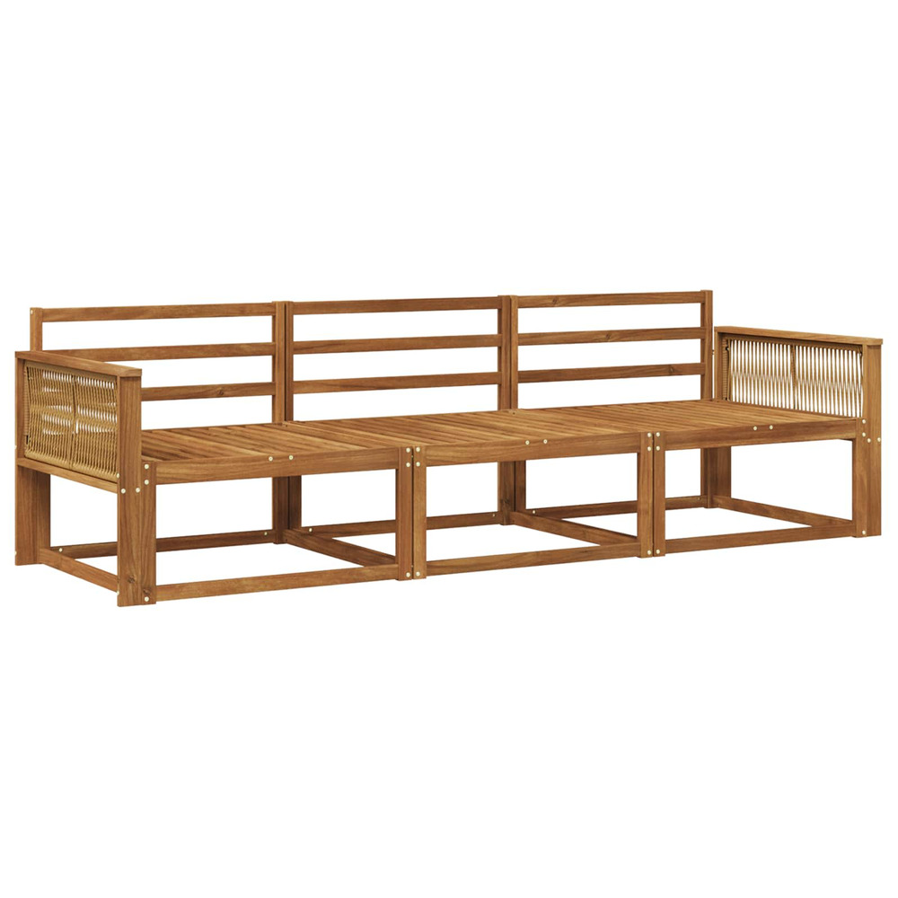 Ensemble de canapés d'extérieur 3 pcs naturel