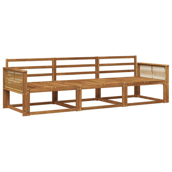 Ensemble de canapés d'extérieur 3 pcs naturel