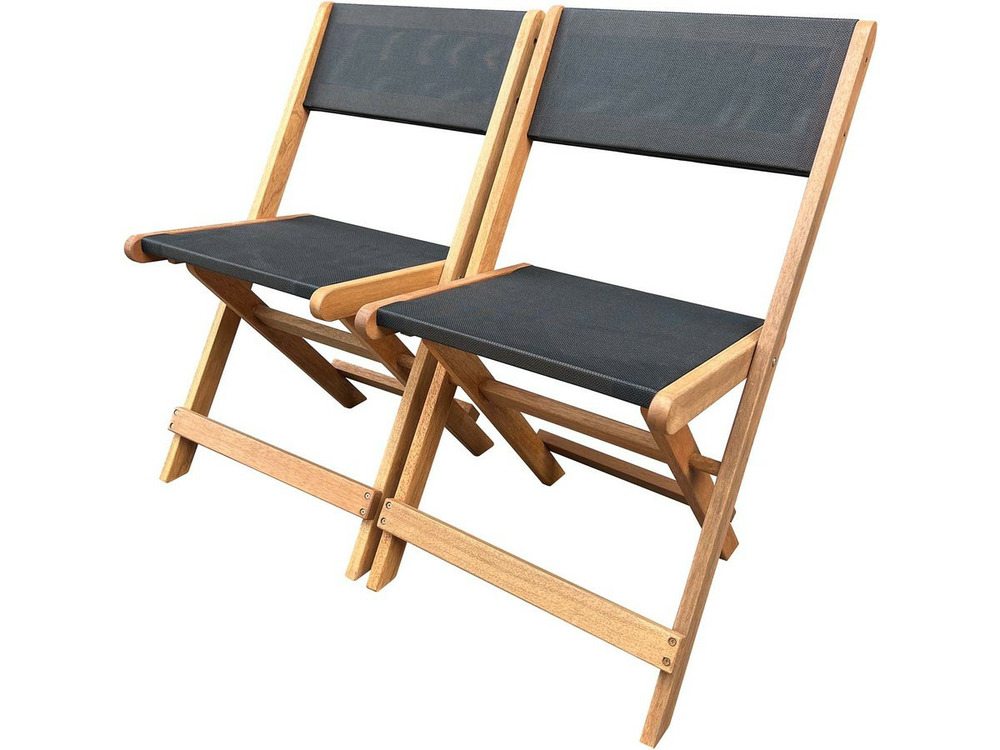 Chaise pliante en bois exotique 