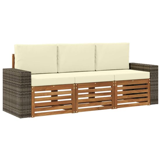 Ensembles de canapés 3 pc bois d'acacia massif