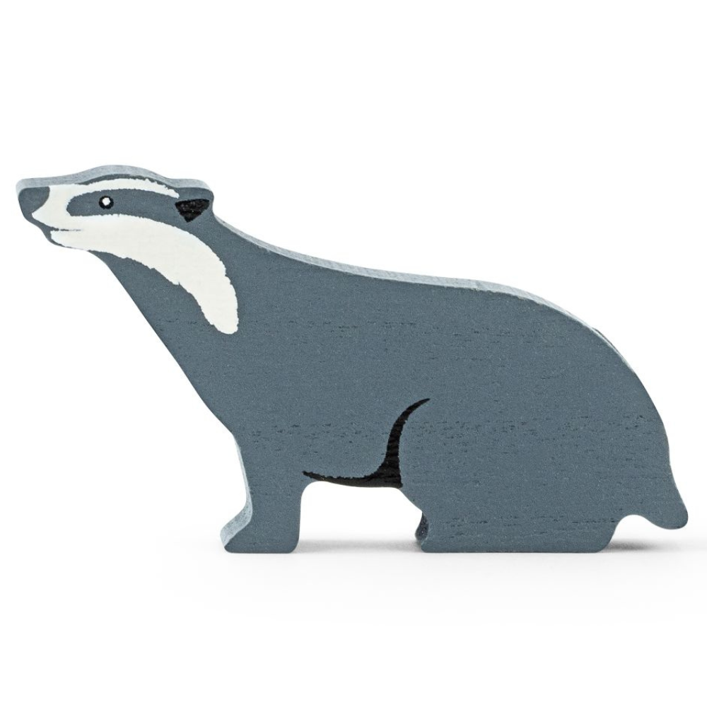 Figurine en bois fsc blaireau