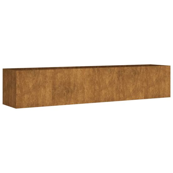 Jardinière bac lit surélevé plantes fleurs terrasse jardin de jardin 200 x 40 x 40 cm acier corten marron