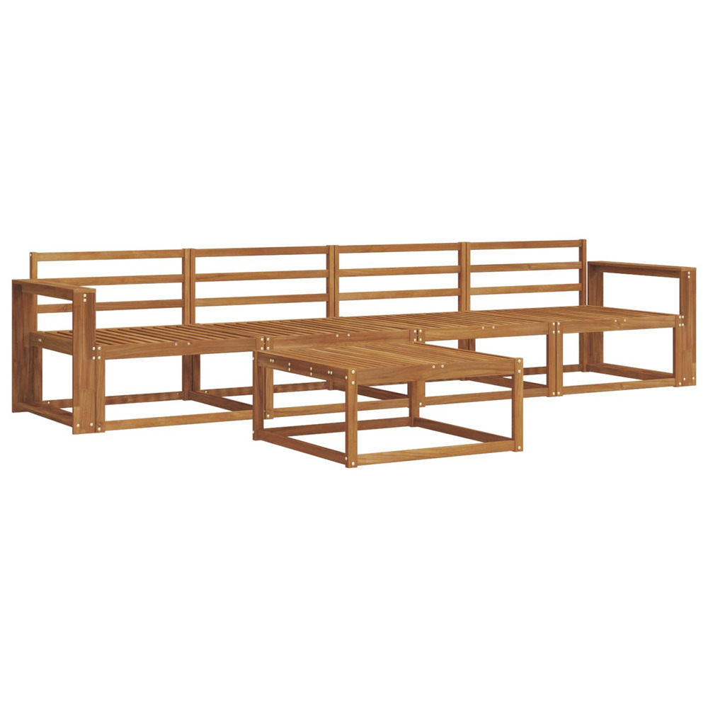 Ensemble de canapés d'extérieur 5 pcs naturel